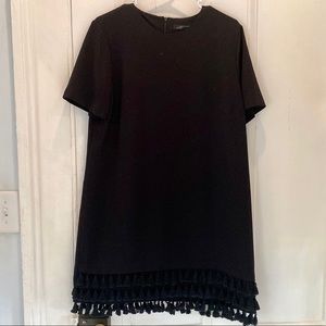 ZARA Black Tassel Shift Dress